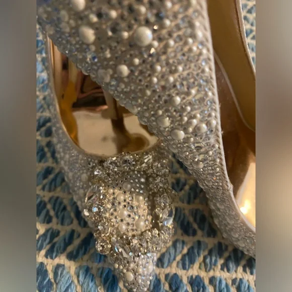 BADGLEY MISCHKA CHER II Crystal Wedding Shoes - Picture 13 of 14